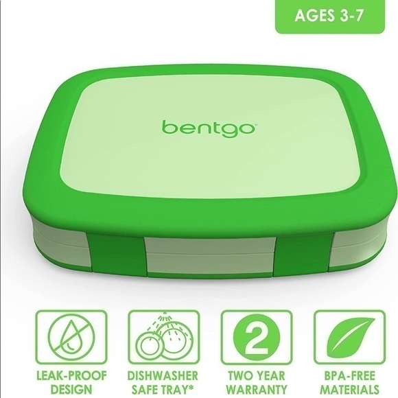 NWT Bentgo Kids Lunch Box Container Green - Picture 3 of 13